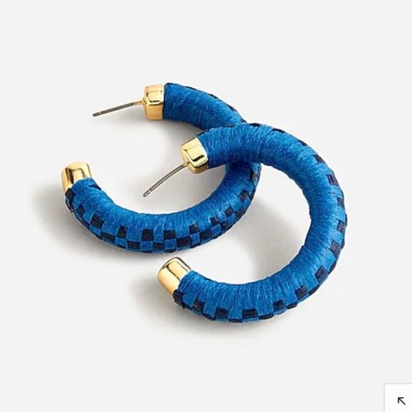 J. Crew Raffia hoop earrings - Picture 1 of 4